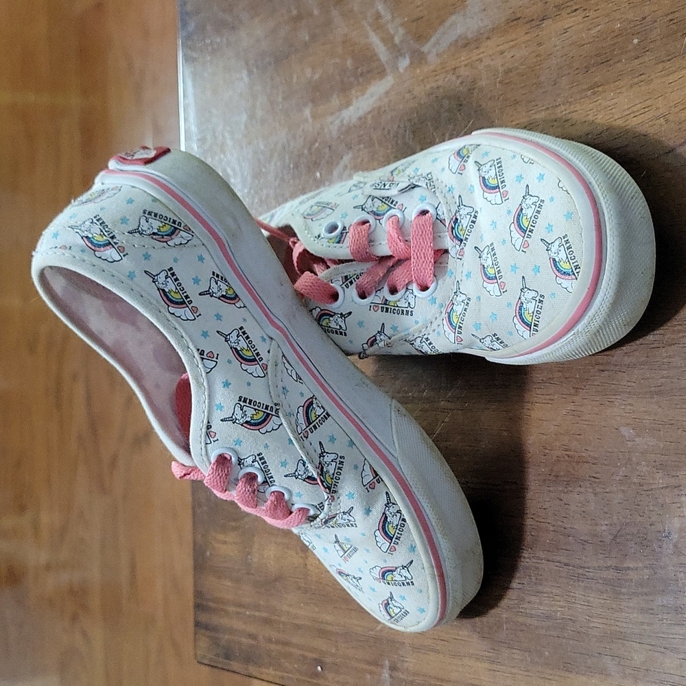 Van's lace up little girl shoes; size 13